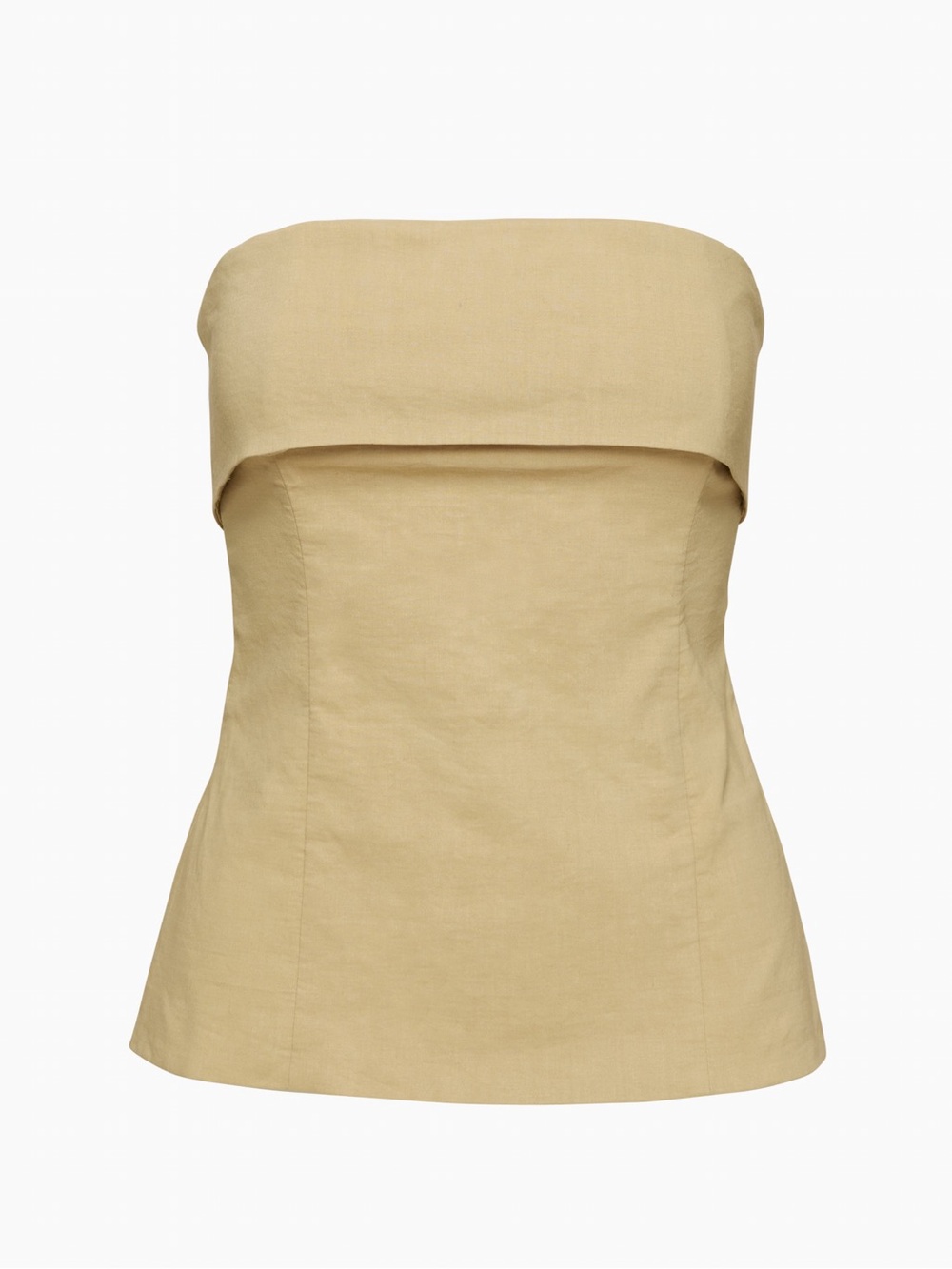 Aritzia || Babaton Element Tube Top in Tawny Linen Blend Tan 6 NWT
